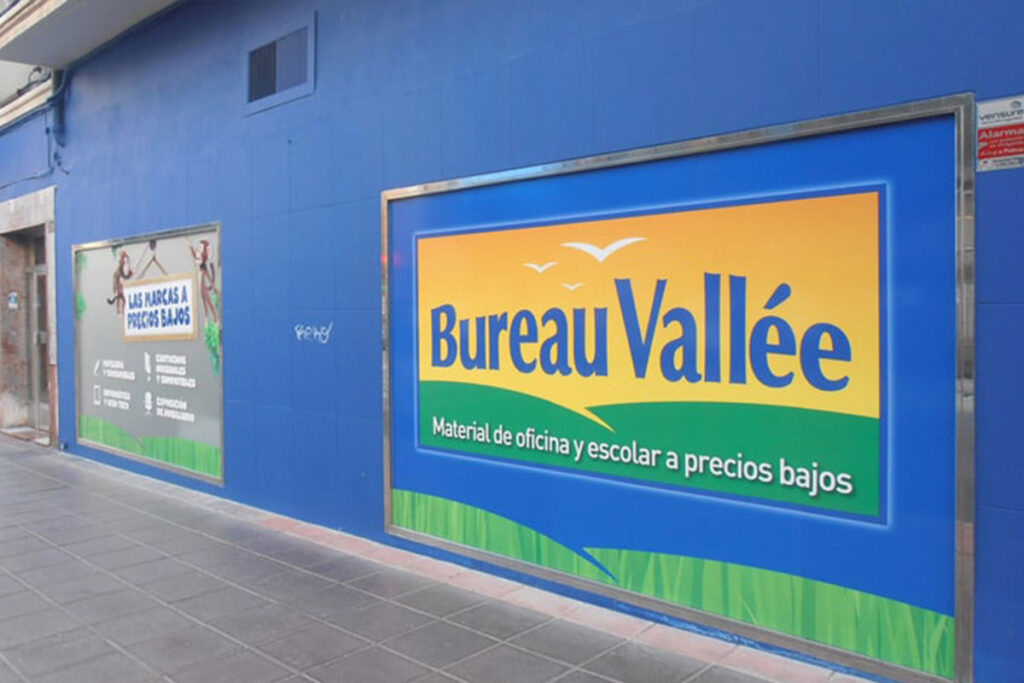Rotulación fachada Bureau Vallée